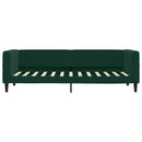 vidaXL sötétzöld bársony heverő matraccal 80 x 200 cm