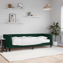 vidaXL sötétzöld bársony heverő matraccal 80 x 200 cm