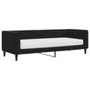 vidaXL fekete bársony heverő matraccal 80 x 200 cm