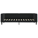 vidaXL fekete bársony heverő matraccal 80 x 200 cm