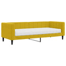 vidaXL sárga bársony heverő matraccal 80 x 200 cm