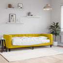 vidaXL sárga bársony heverő matraccal 80 x 200 cm