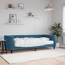 vidaXL kék bársony heverő matraccal 90 x 200 cm
