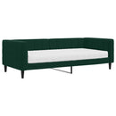 vidaXL sötétzöld bársony heverő matraccal 90 x 200 cm