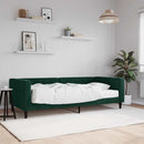 vidaXL sötétzöld bársony heverő matraccal 90 x 200 cm