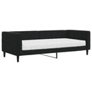 vidaXL fekete bársony heverő matraccal 90 x 200 cm