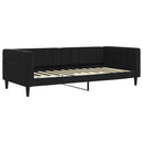 vidaXL fekete bársony heverő matraccal 90 x 200 cm