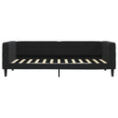 vidaXL fekete bársony heverő matraccal 90 x 200 cm