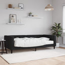vidaXL fekete bársony heverő matraccal 90 x 200 cm