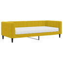 vidaXL sárga bársony heverő matraccal 90 x 200 cm