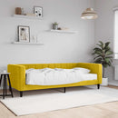 vidaXL sárga bársony heverő matraccal 90 x 200 cm