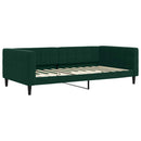 vidaXL sötétzöld bársony heverő matraccal 100 x 200 cm