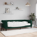 vidaXL sötétzöld bársony heverő matraccal 100 x 200 cm