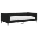 vidaXL fekete bársony kanapéágy matraccal 100 x 200 cm