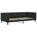 vidaXL fekete bársony kanapéágy matraccal 100 x 200 cm