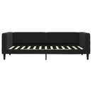 vidaXL fekete bársony kanapéágy matraccal 100 x 200 cm