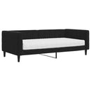 vidaXL fekete bársony heverő matraccal 90 x 190 cm