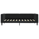 vidaXL fekete bársony heverő matraccal 90 x 190 cm