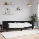 vidaXL fekete bársony heverő matraccal 90 x 190 cm