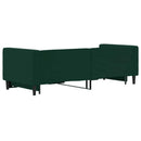 vidaXL sötétzöld kihúzható bársony heverő 80 x 200 cm