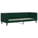 vidaXL sötétzöld kihúzható bársony heverő 80 x 200 cm