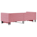 vidaXL rózsaszín kihúzható bársony heverő 80 x 200 cm