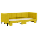 vidaXL sárga kihúzható bársony heverő 80 x 200 cm