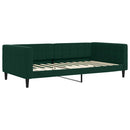 vidaXL sötétzöld kihúzható bársonyheverő 100 x 200 cm