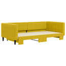 vidaXL sárga kihúzható bársonyheverő 100 x 200 cm