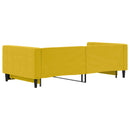 vidaXL sárga kihúzható bársonyheverő 100 x 200 cm