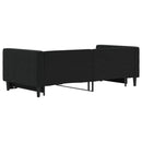 vidaXL fekete kihúzható bársonyheverő 90 x 190 cm