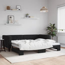 vidaXL fekete kihúzható bársonyheverő 90 x 190 cm