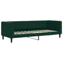 vidaXL sötétzöld kihúzható bársony heverő matraccal 80 x 200 cm