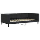 vidaXL fekete kihúzható bársony heverő matraccal 100 x 200 cm