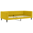 vidaXL sárga kihúzható bársony heverő matraccal 100 x 200 cm