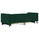 vidaXL sötétzöld kihúzható bársony heverő fiókkal 80 x 200 cm