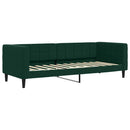 vidaXL sötétzöld kihúzható bársony heverő fiókkal 80 x 200 cm