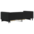 vidaXL fekete kihúzható bársony heverő fiókkal 90 x 200 cm