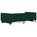 vidaXL sötétzöld kihúzható bársony heverő fiókkal 100 x 200 cm