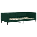 vidaXL sötétzöld kihúzható bársony heverő fiókkal 100 x 200 cm
