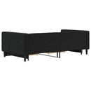 vidaXL fekete kihúzható bársony heverő fiókkal 100 x 200 cm