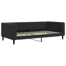 vidaXL fekete kihúzható bársony heverő fiókkal 100 x 200 cm