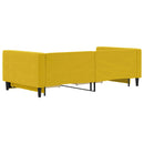 vidaXL sárga kihúzható bársony heverő fiókkal 100 x 200 cm