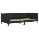 vidaXL fekete kihúzható bársony heverő fiókkal 100 x 200 cm