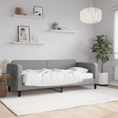 vidaXL világosszürke szövet kanapéágy matraccal 80 x 200 cm