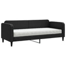vidaXL fekete szövet kanapéágy matraccal 80 x 200 cm