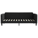 vidaXL fekete szövet kanapéágy matraccal 80 x 200 cm