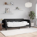 vidaXL fekete szövet kanapéágy matraccal 80 x 200 cm