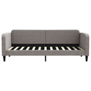 vidaXL tópszínű szövet kanapéágy matraccal 80 x 200 cm
