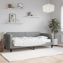 vidaXL világosszürke szövet kanapéágy matraccal 90x200 cm